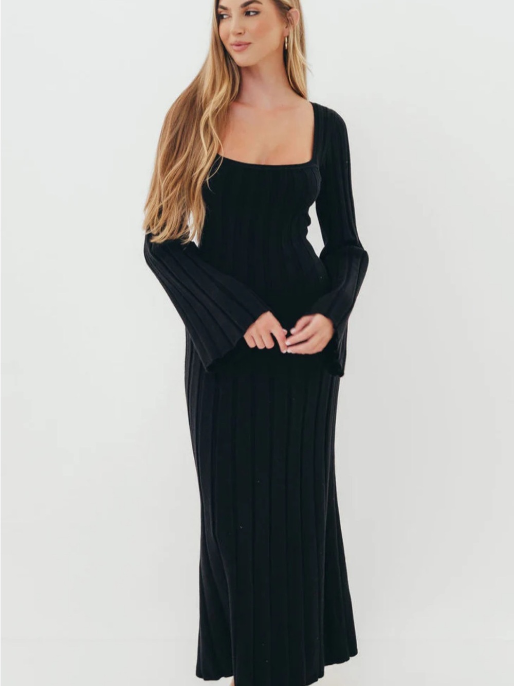 Worth Collective Rowan Square Neck Maxi Dress